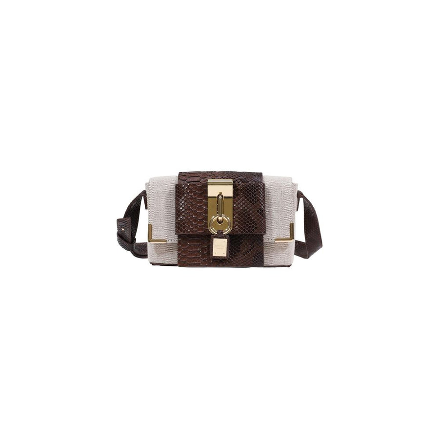 Beige Polyester Handbag