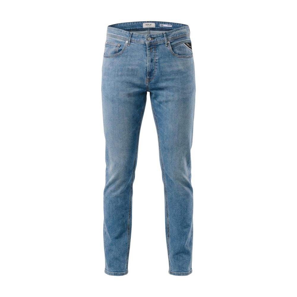 Blue Cotton Relaxed Fit Jeans