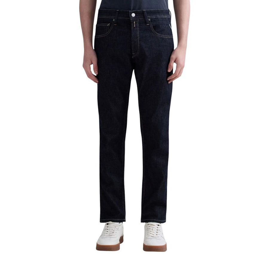 Blue Cotton Relaxed Fit Jeans