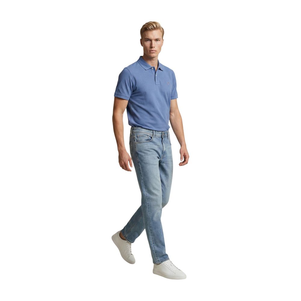 Blue Cotton Relaxed Fit Jeans