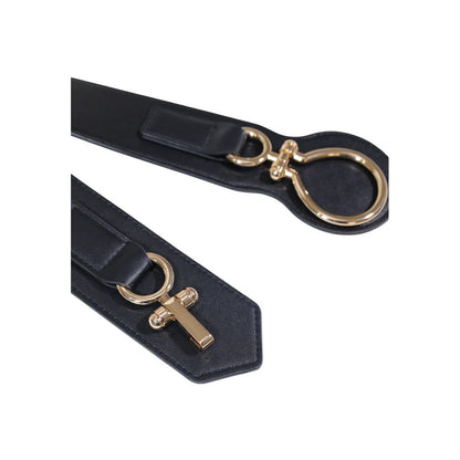 Black Polyethylene High-Waist Belt