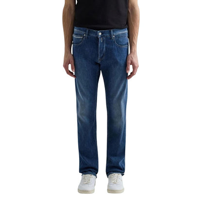 Blue Cotton Relaxed Fit Jeans