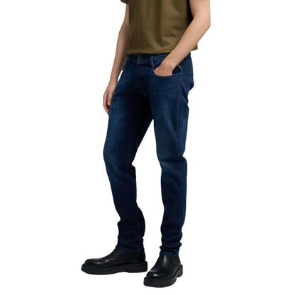 Blue Cotton Skinny Jeans
