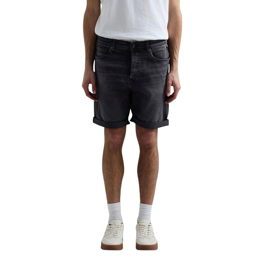 Gray Cotton Bermuda Shorts