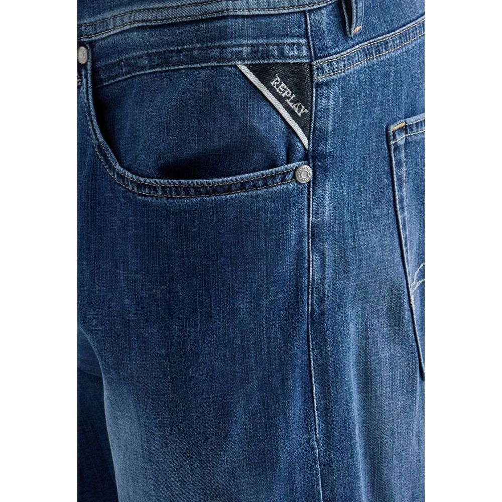 Blue Cotton Relaxed Fit Jeans