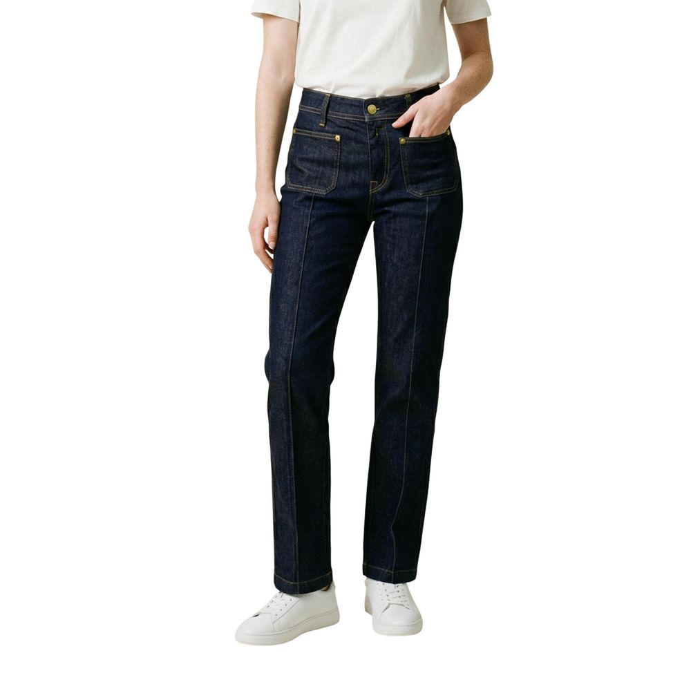 Blue Cotton Mom Jeans