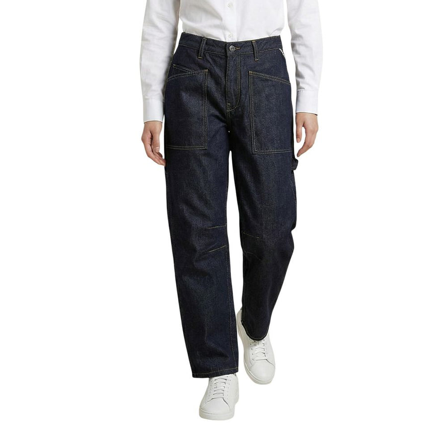 Blue Cotton Mom Jeans