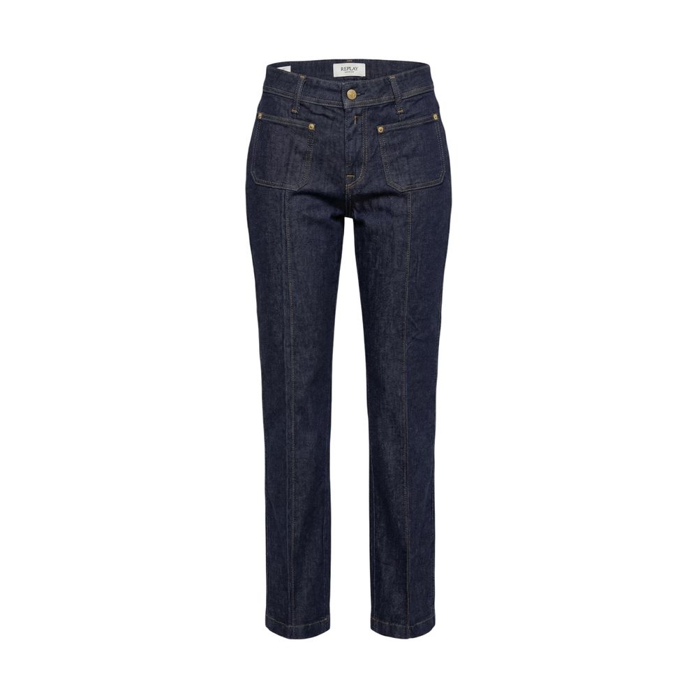 Blue Cotton Mom Jeans