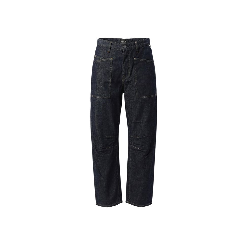 Blue Cotton Mom Jeans