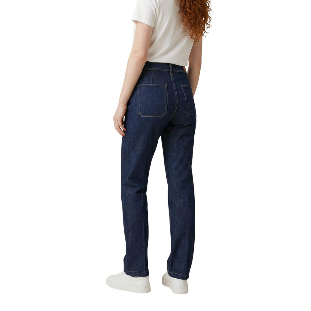Blue Cotton Mom Jeans