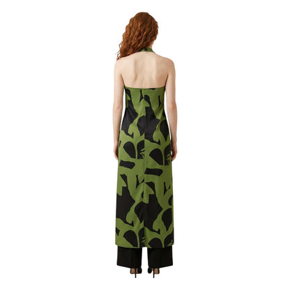 Bicolor Viscose Long Dress
