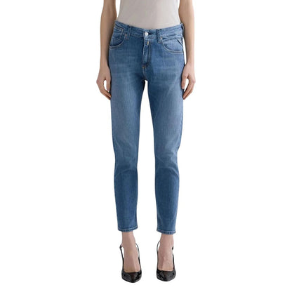 Blue Cotton Skinny Jeans