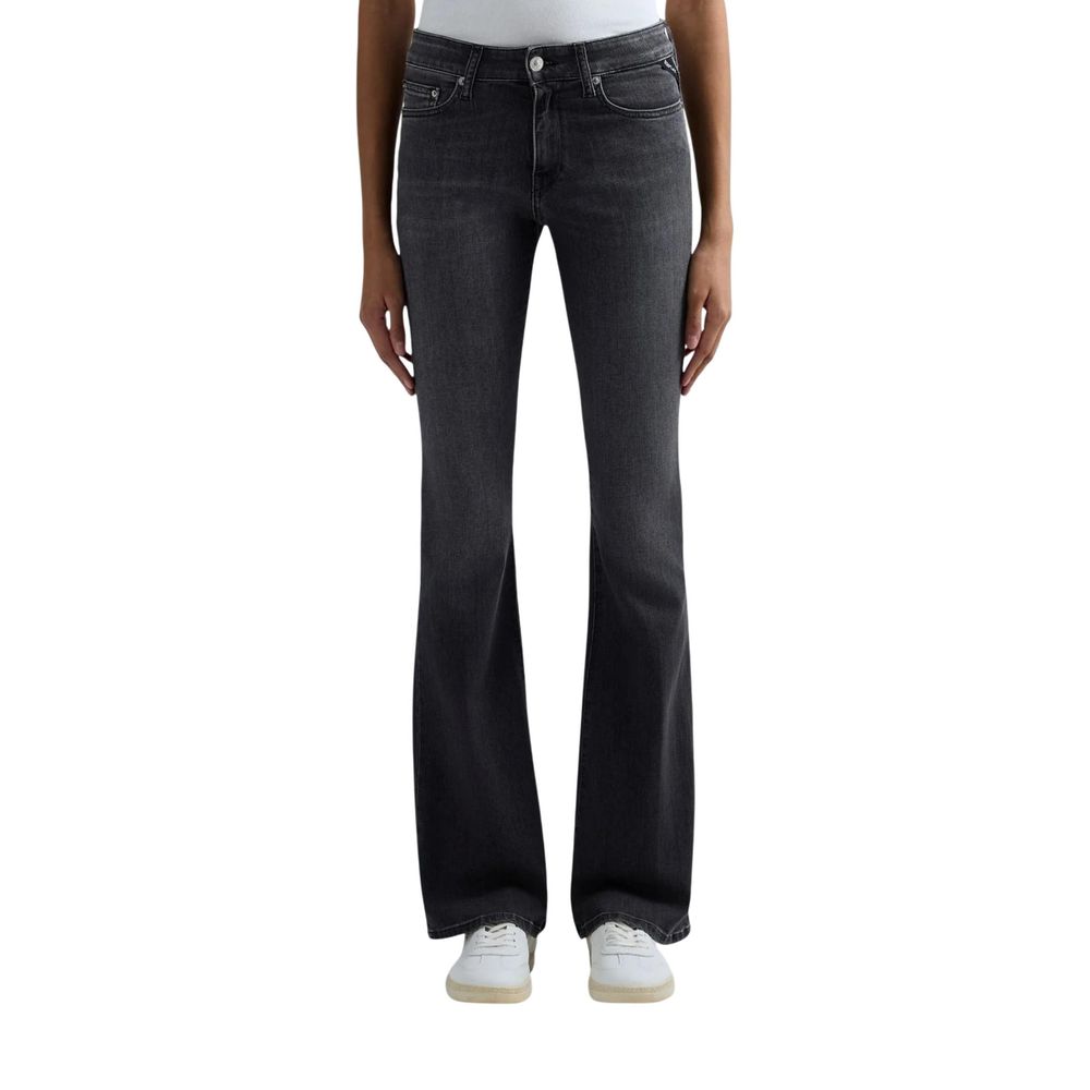 Black Cotton Relaxed Fit Jeans