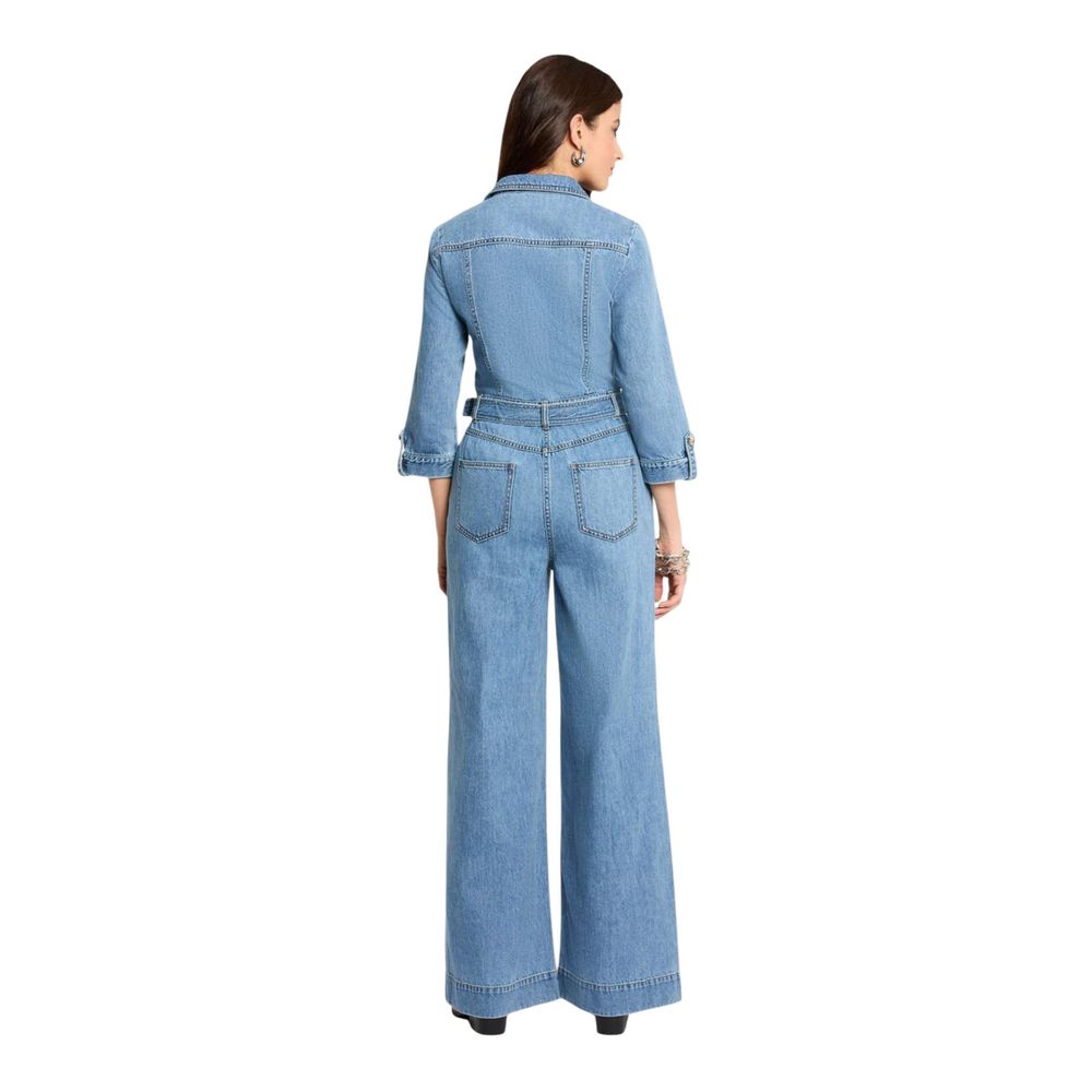 Light Blue Cotton Jumpsuit