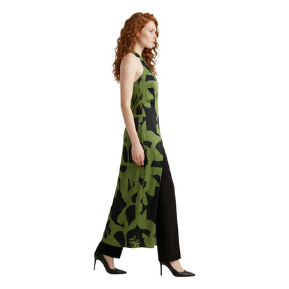 Bicolor Viscose Long Dress