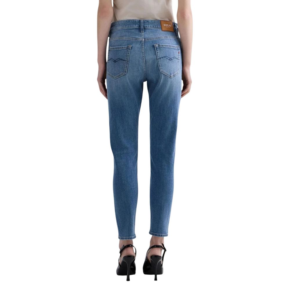 Blue Cotton Skinny Jeans