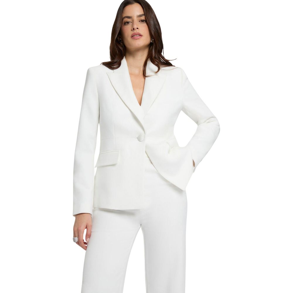 White Polyester Blazer
