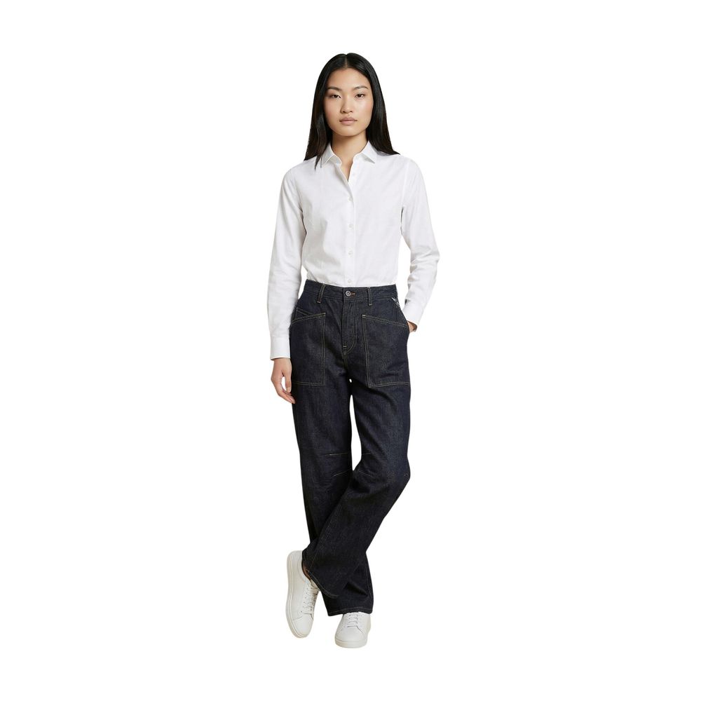 Blue Cotton Mom Jeans