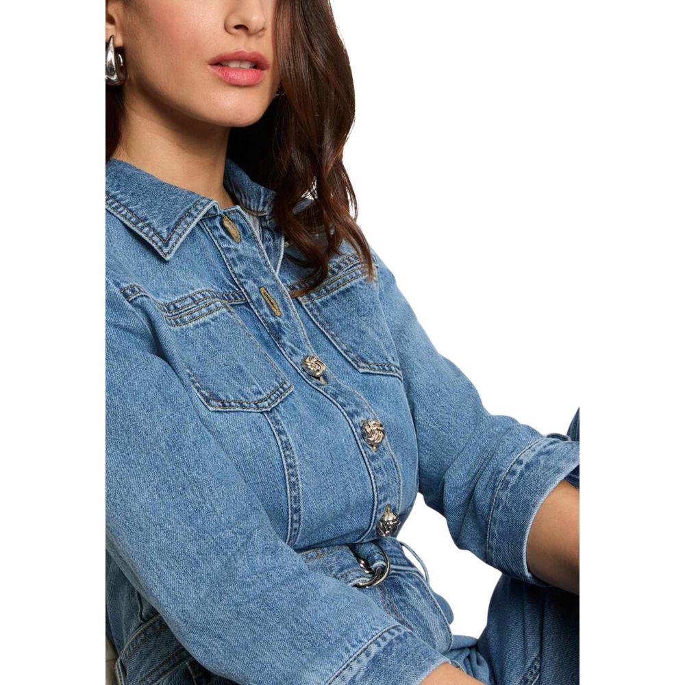 Light Blue Cotton Jumpsuit