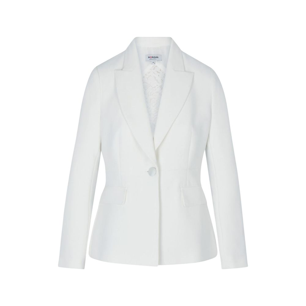 White Polyester Blazer