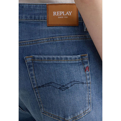 Blue Cotton Skinny Jeans