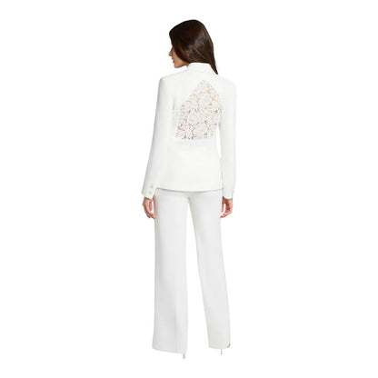 White Polyester Blazer