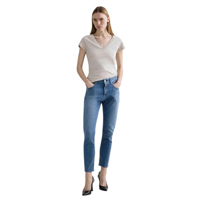 Blue Cotton Skinny Jeans