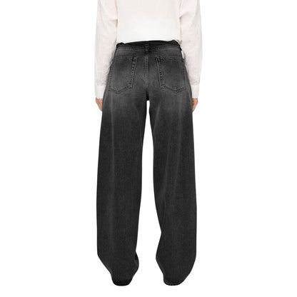 Black Recycled Cotton Mom Jeans