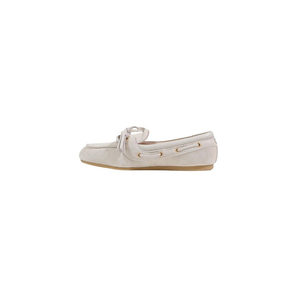 White Suede Leather Platform Pumps