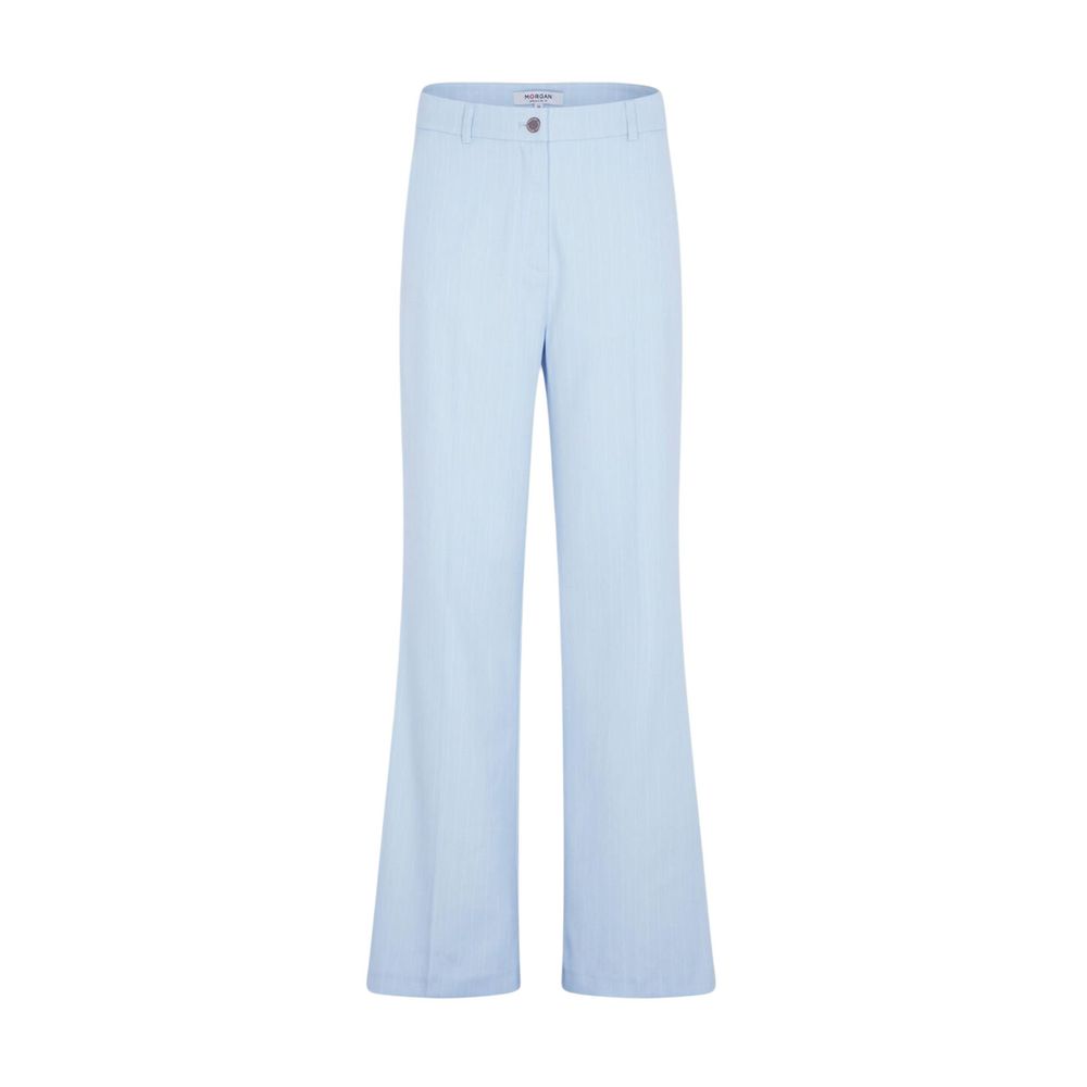 Blue Polyester Dress Pants