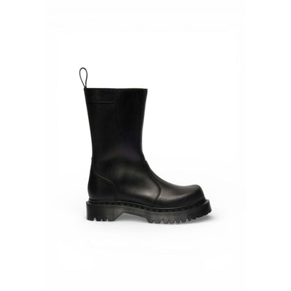 Black Leather Ankle Boots
