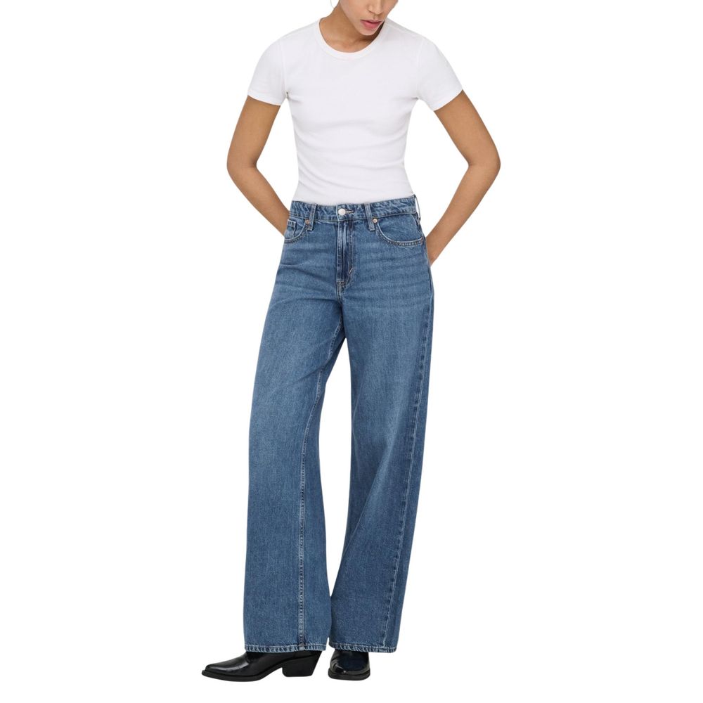 Blue Cotton Relaxed Fit Jeans
