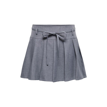 Gray Recycled Polyester Mini Skirt