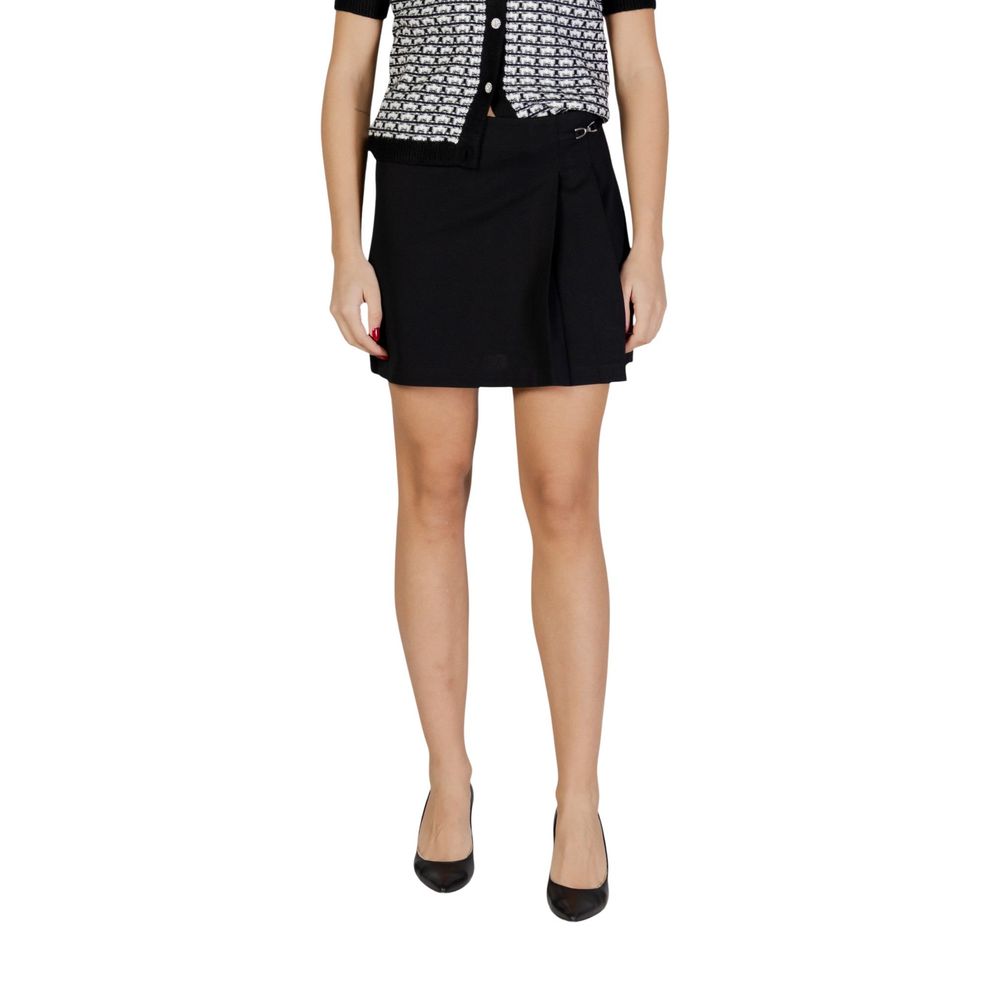 Black Recycled Polyester Mini Skirt