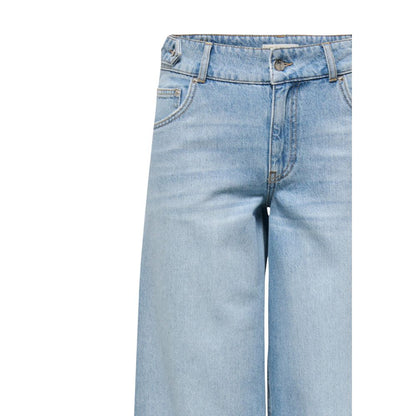 Light Blue Cotton Mom Jeans
