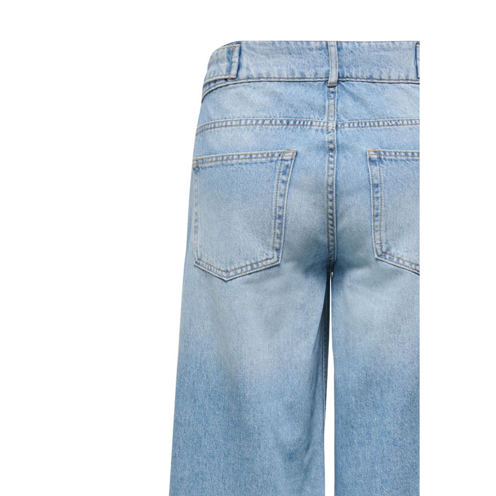 Light Blue Cotton Mom Jeans