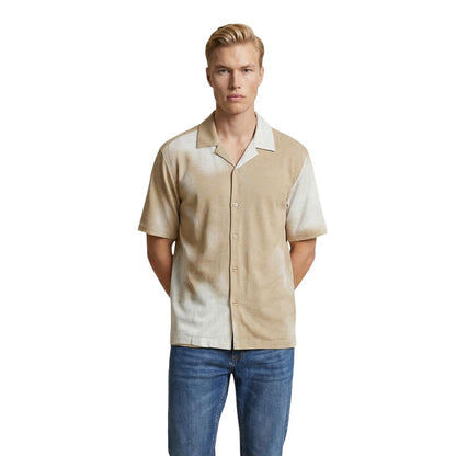 Beige Viscose Shortsleeve Shirt