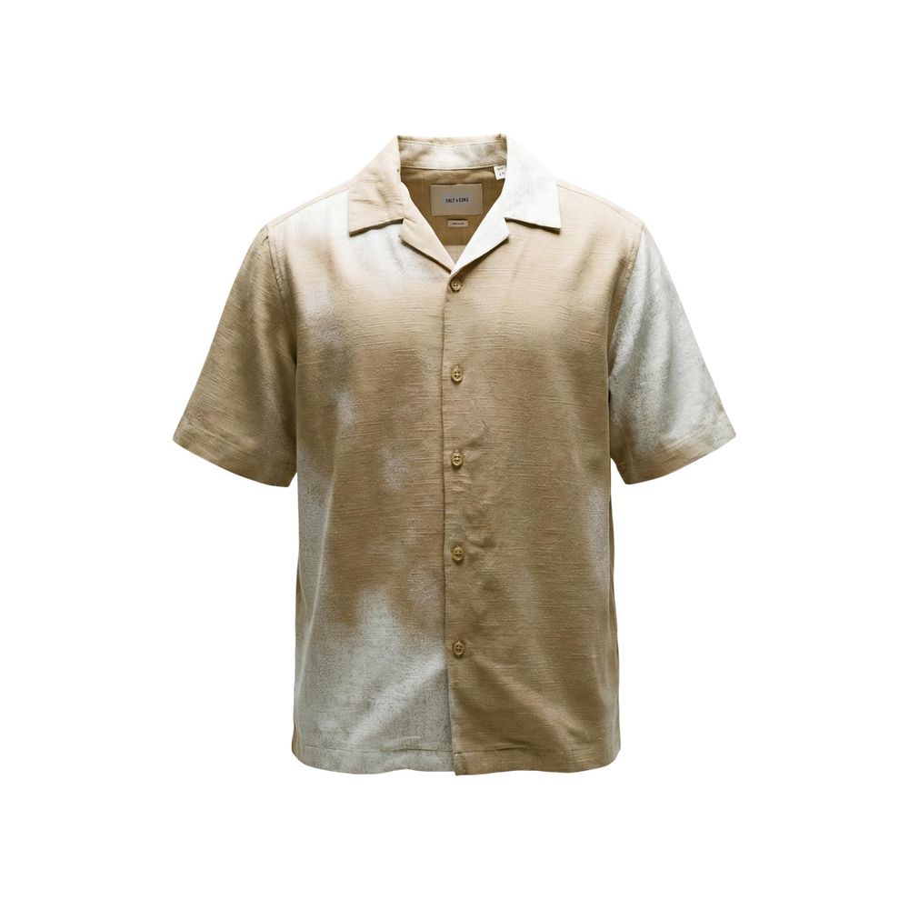 Beige Viscose Shortsleeve Shirt