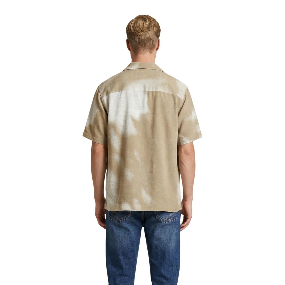 Beige Viscose Shortsleeve Shirt
