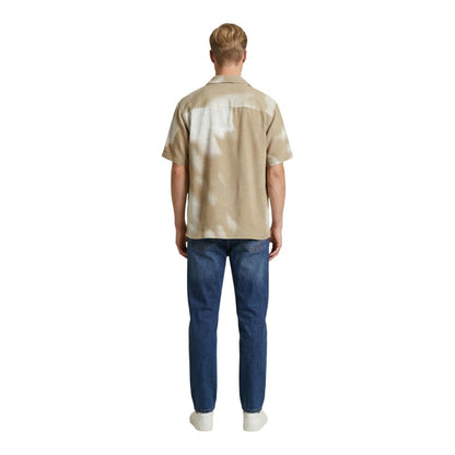 Beige Viscose Shortsleeve Shirt
