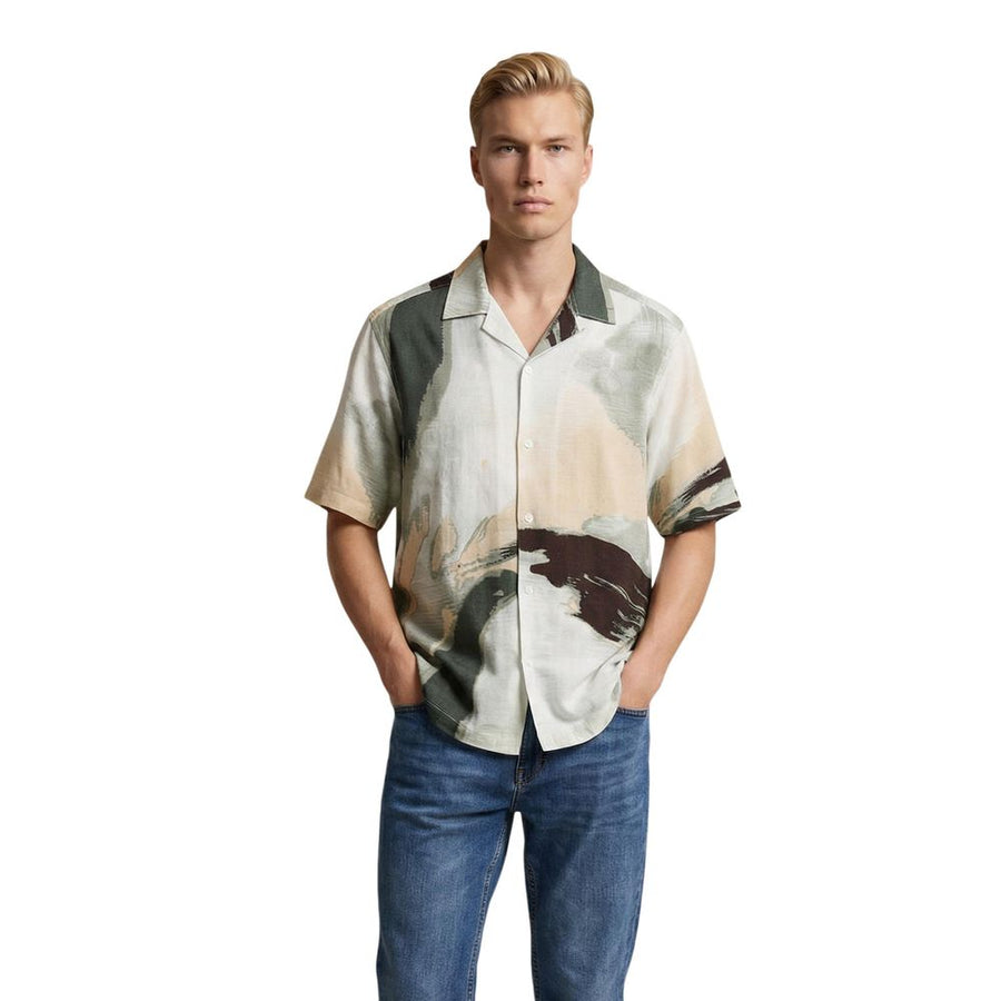 Bicolor Viscose Shortsleeve Shirt