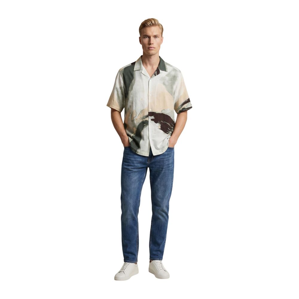 Bicolor Viscose Shortsleeve Shirt