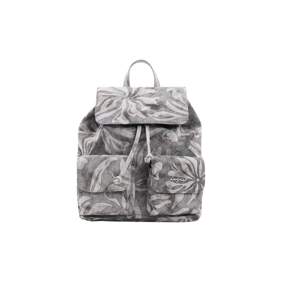 Gray Cotton Backpack