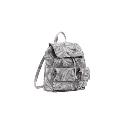 Gray Cotton Backpack