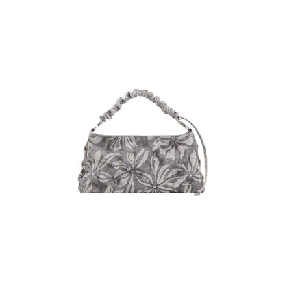 Gray Cotton Handbag