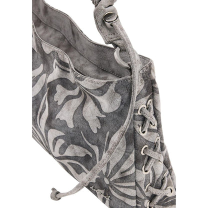 Gray Cotton Handbag