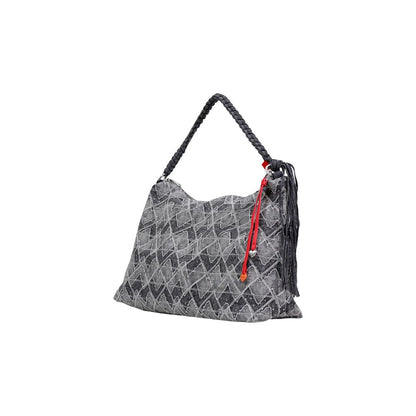 Blue Cotton Handbag