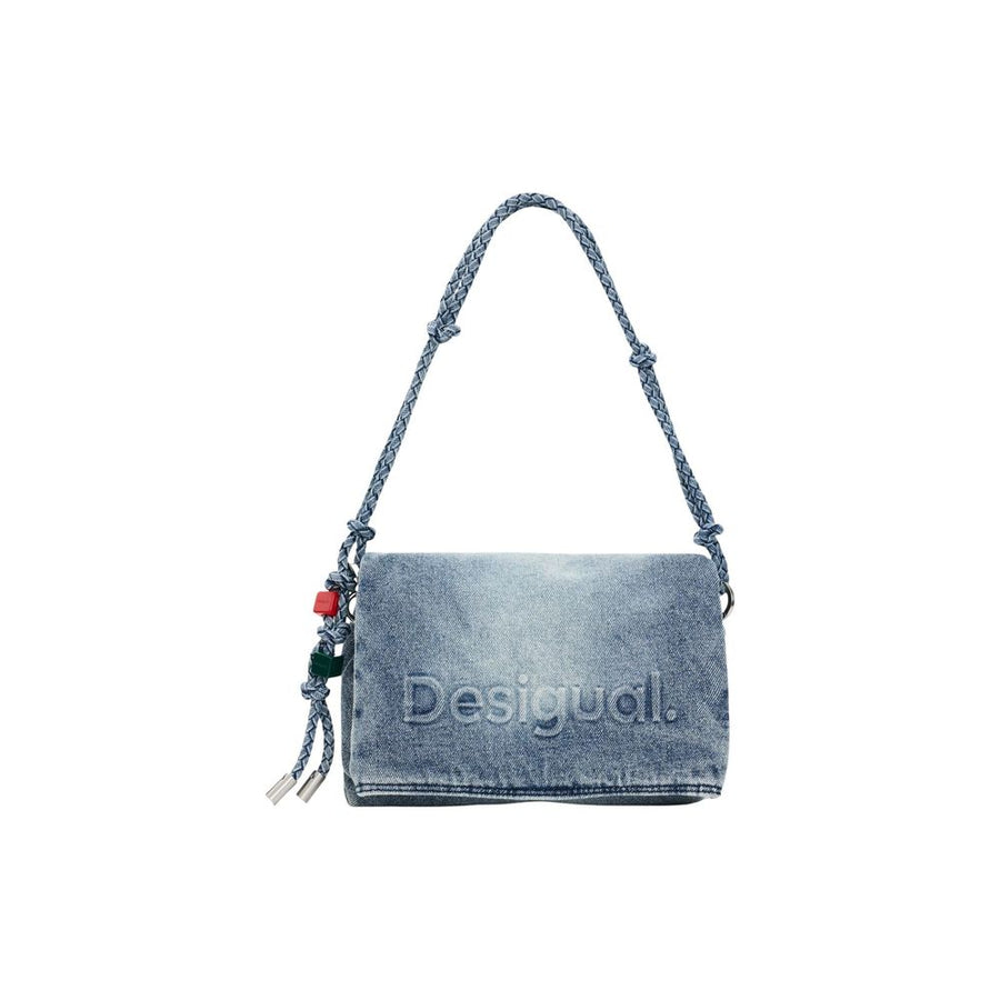 Blue Polyester Handbag