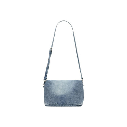 Blue Polyester Handbag