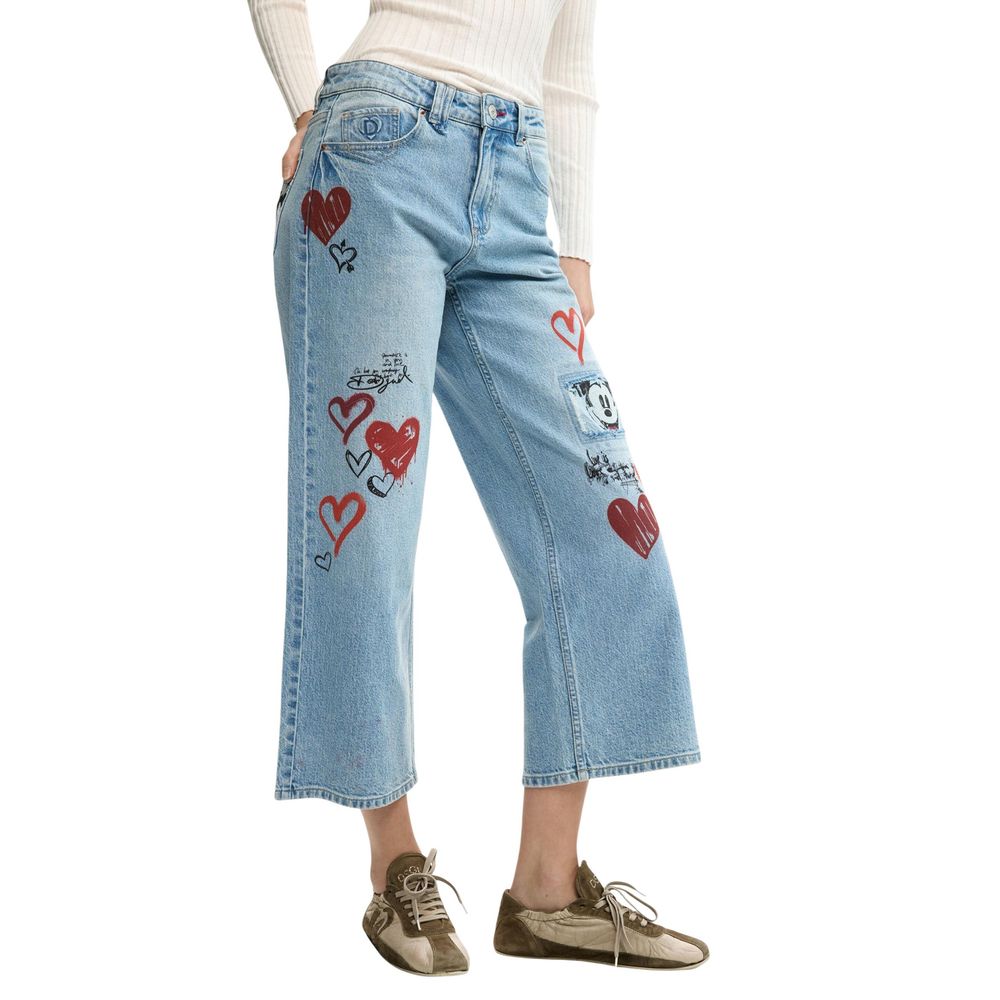 Blue Cotton Mom Jeans